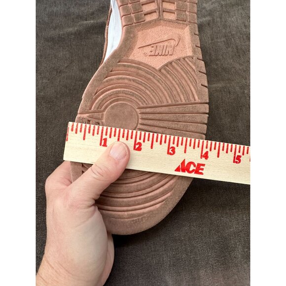 Nike Dunk Low Womens Sneakers Size 10 White & Pink Leather - Picture 8 of 8